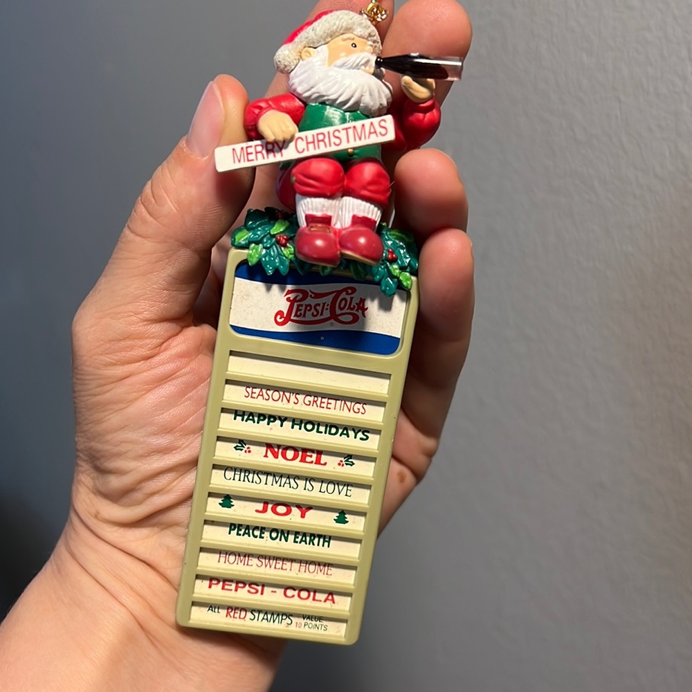 Vintage Christmas trees toys, set of 3, Pepsi Co 1997, Coca-Cola Co